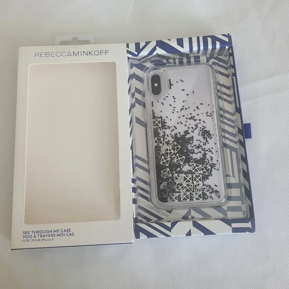Rabecca Minkoff See Through Me Case For IPhone X in Liquid Glitter